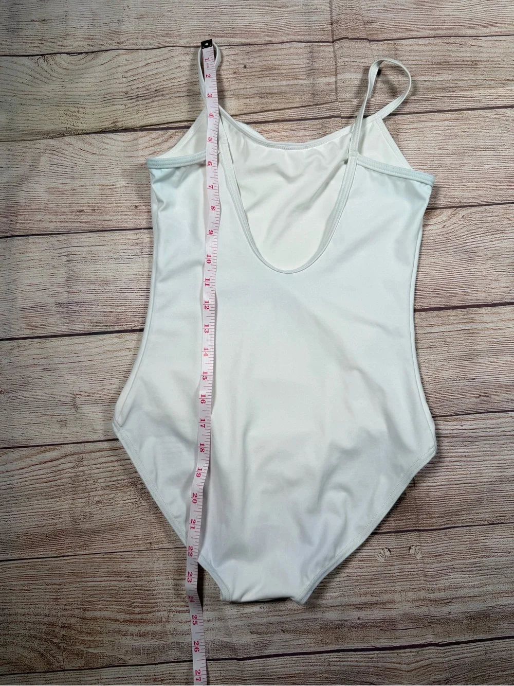 balera White Dance Leotard with Thin Straps